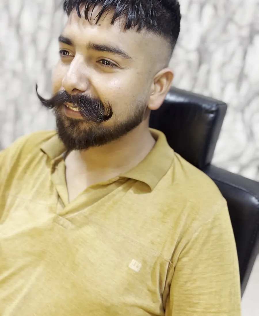 Real beard styling result
